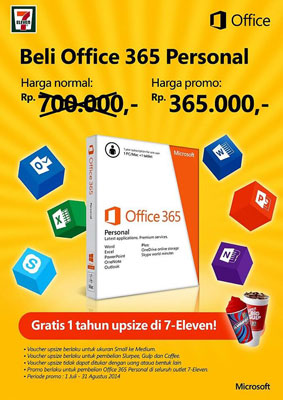 Microsoft Indonesia Beri Diskon Office 365 di 7Eleven Microsoft Indonesia Beri Diskon Office 365 di 7Eleven