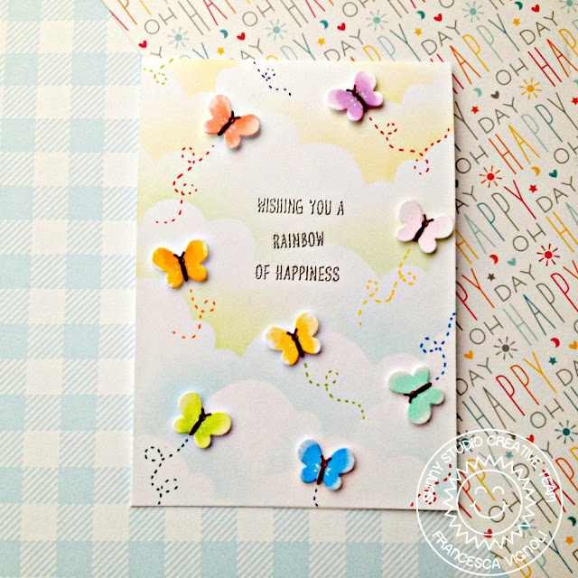 Sunny Studio Stamps: Over The Rainbow Basic Mini Shape Dies Everyday Card by Franci Vignoli