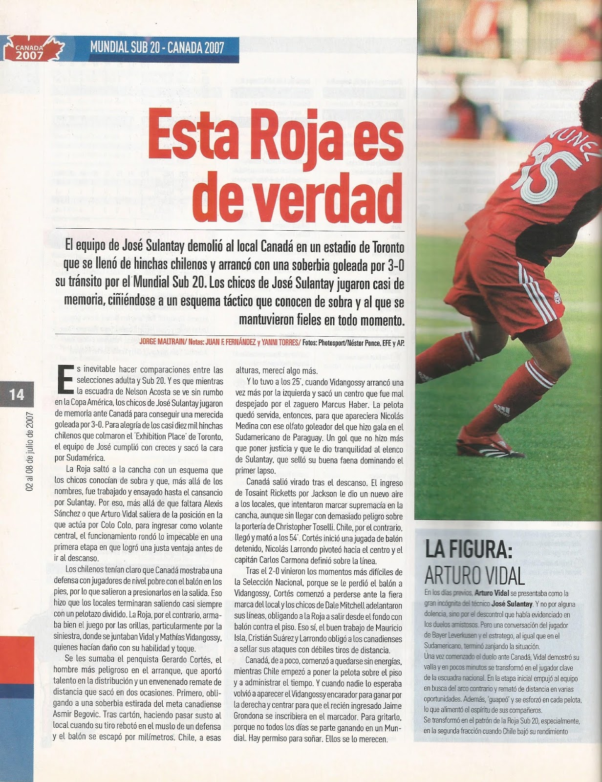 Partidos de la Roja [01/07/2007] CanadáChile 03