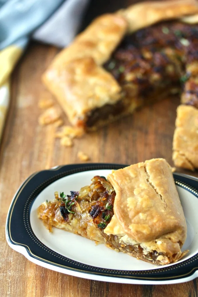 Sweet Onion Galette with Parmesan and Mascarpone Karen's Kitchen Stories