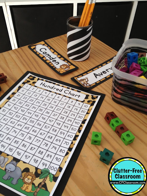 Are you planning a Jungle Safari themed classroom or thematic unit? This blog post provides great decoration tips and ideas for the best Jungle Safari theme yet! It has photos, ideas, supplies & printable classroom decor to will make set up easy and affordable. You can create a Jungle Safari theme on a budget!