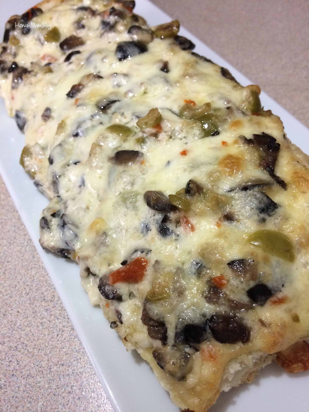 Hawaii Mom Blog Olive Cheese Bread