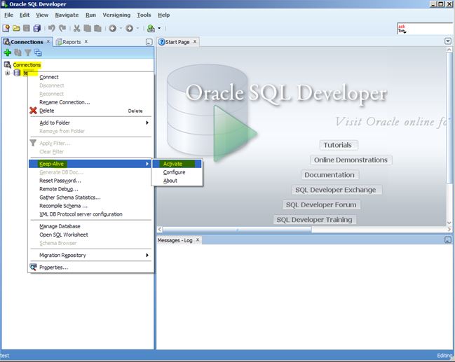 Info Imply@Ravi: Steps For Preventing Oracle Sql Developer Sessions From  Being Killed