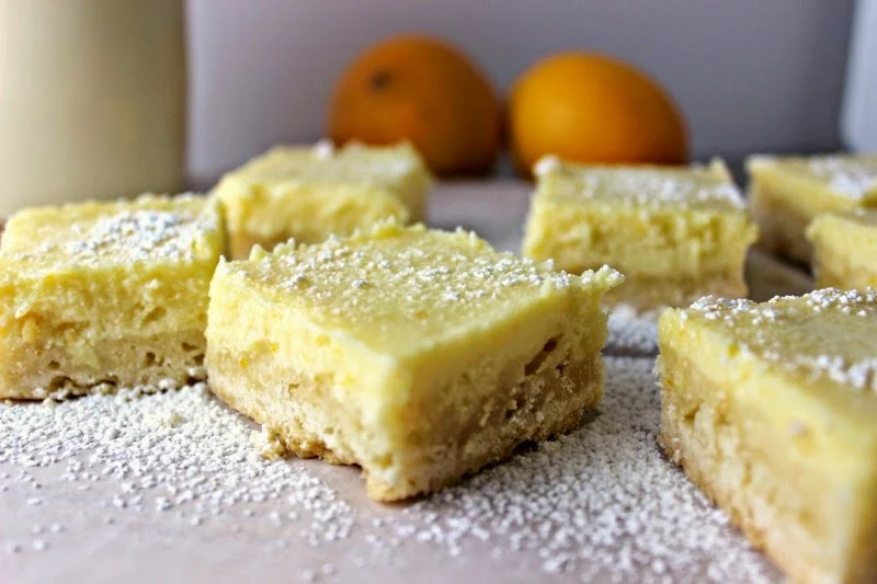 Meyer Lemon Cheesecake Bars:  a nice twist on the traditional lemon bar recipe.  