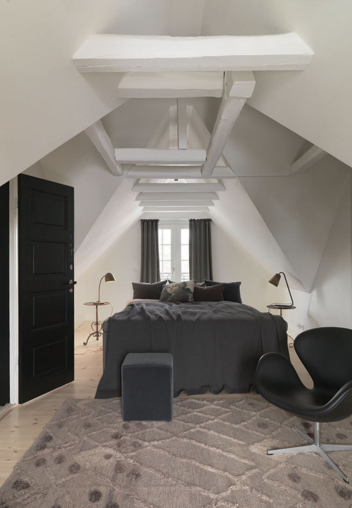 Bedroom with dark accents- design addict mom