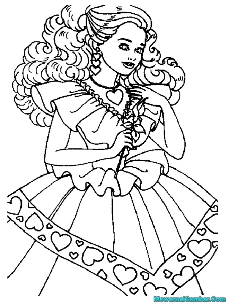 Mewarnai Gambar Barbie Mewarnai Gambar