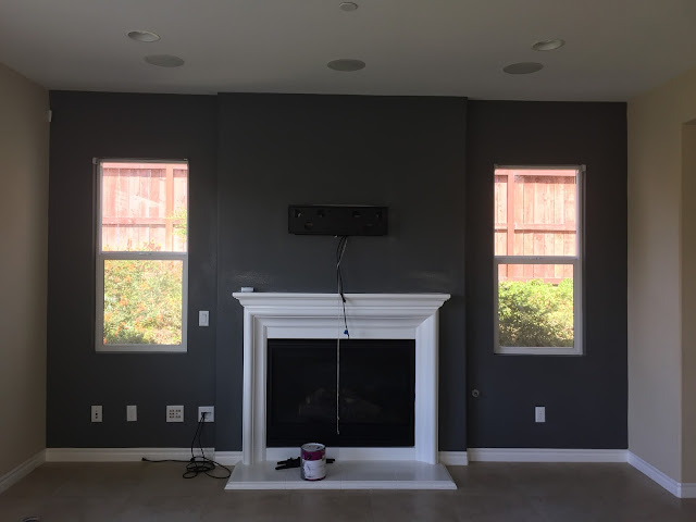 Interior Painting of Accent Wall and Fireplace