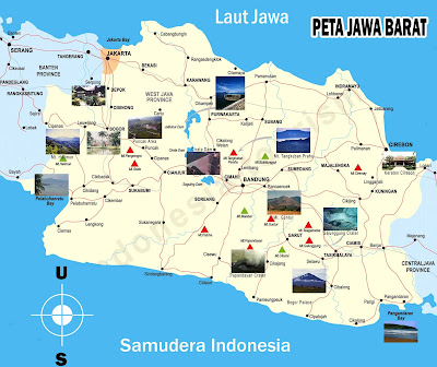 Peta Jawa Barat lengkap dengan nama kabupaten dan kota