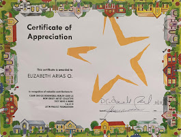 Certificate of Appreciation Awarded