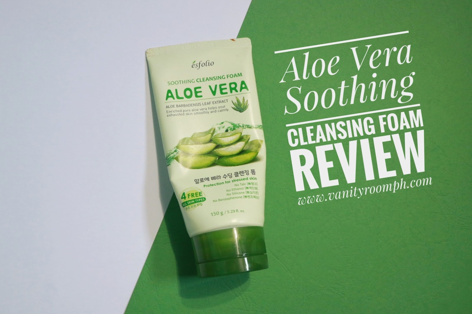 Aloe Vera Soothing Cleansing Foam by Esfolio PH Review Vanity Room