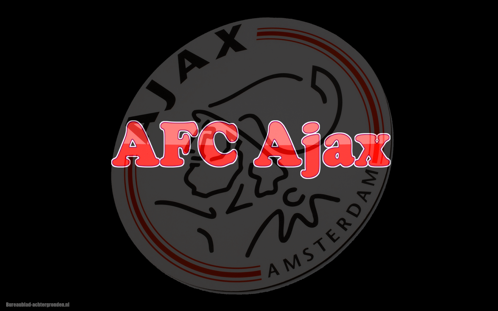 Mooie Ajax achtergrond met rode letters