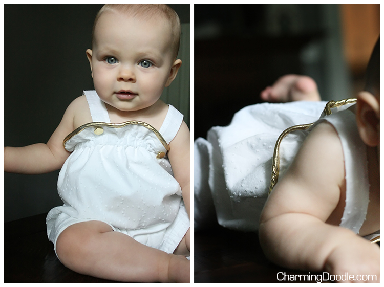 Make a Gold Trimmed Baby Bubble Romper - DIY