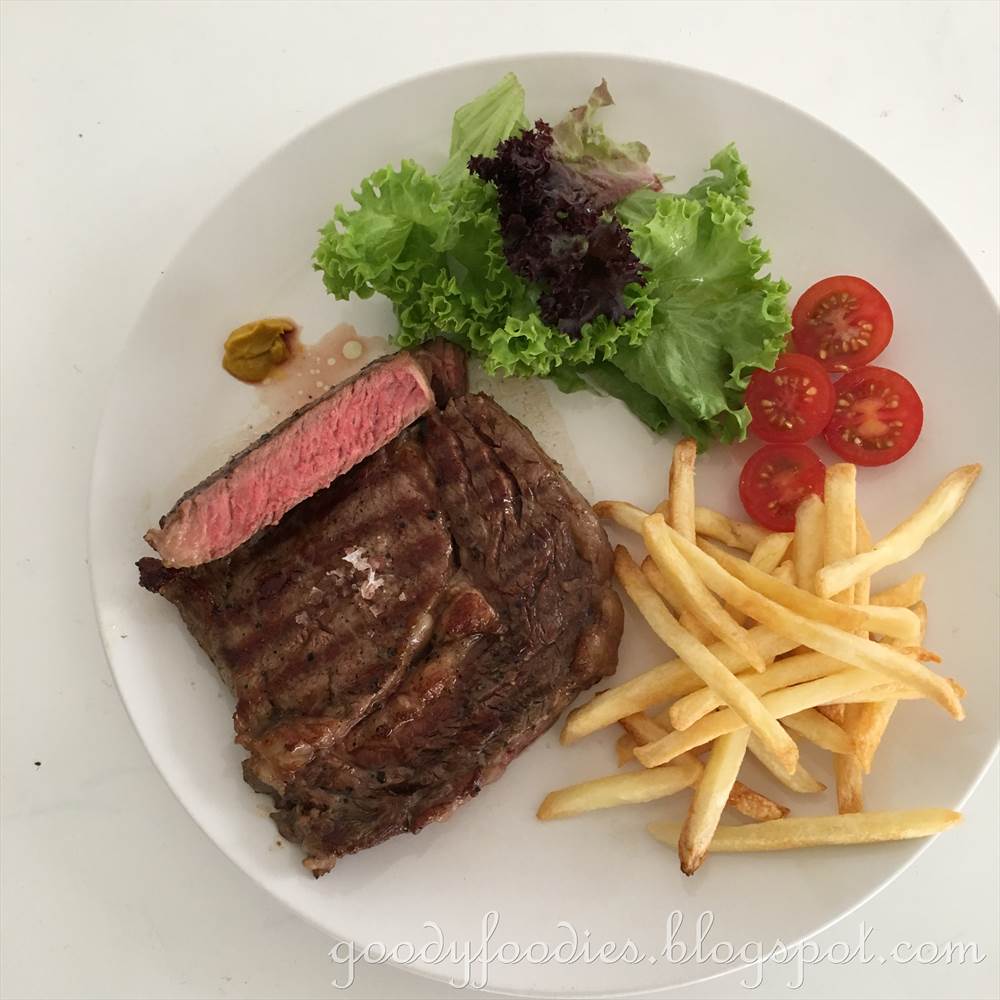 GoodyFoodies Recipe Rib Eye Steak with Fries and Salad