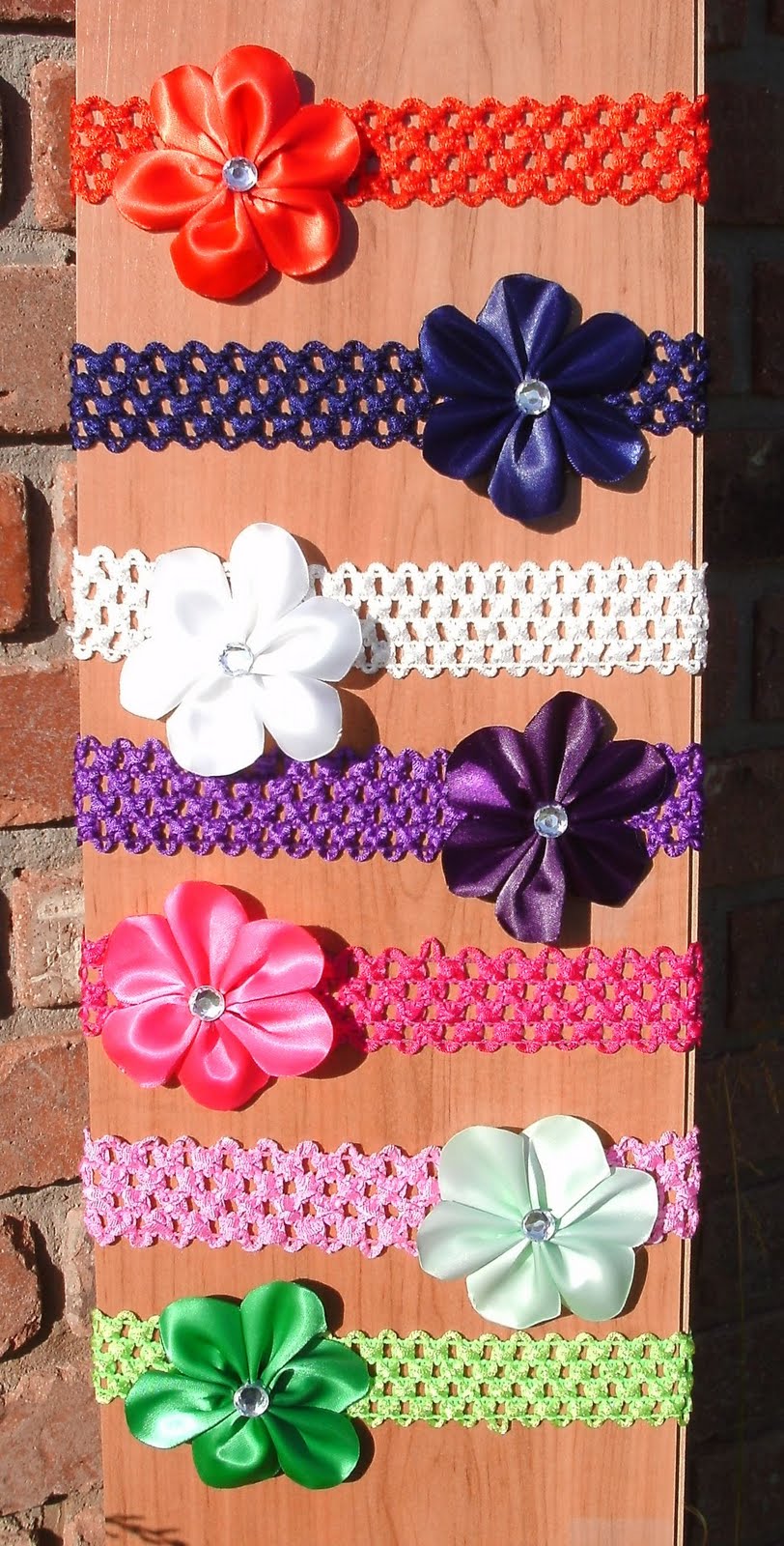 Anena's Roses 6 PETAL SATIN FLOWER CLIPS