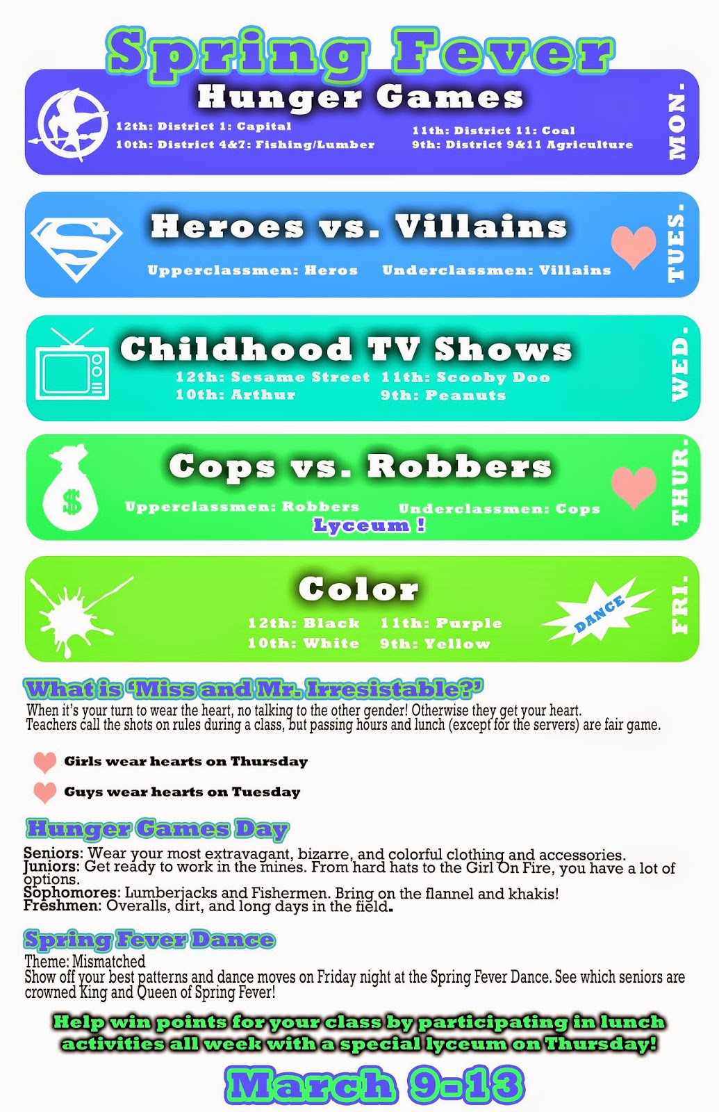 Spring Fever Schedule