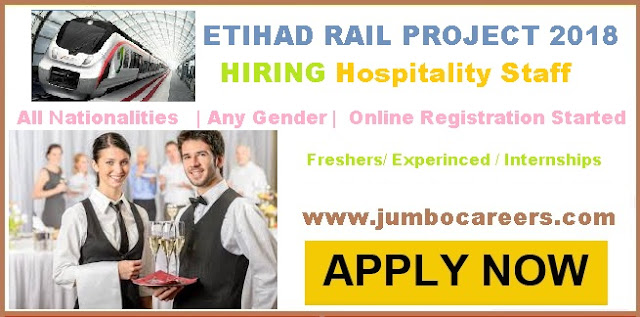 Hospitality  jobs in Etihad Rail.