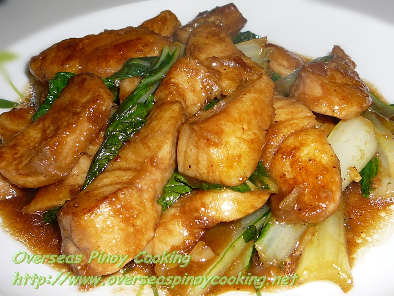 Fish and Bok Choy with Oyster Sauce Stirfry