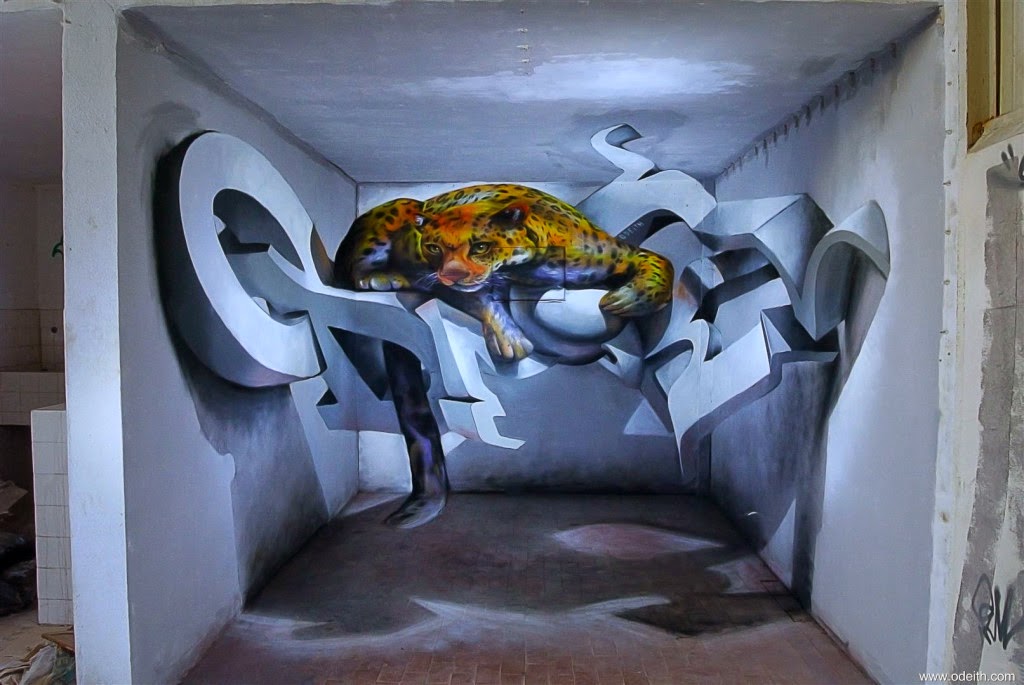 03-5-Walls-Leopard-Standing-Odeith-3D-Anamorphic-Graffiti-Drawings-www-designstack-co