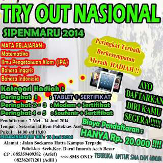 2013 - 2014: pendaftaran sipenmaru poltekkes aceh 2014
