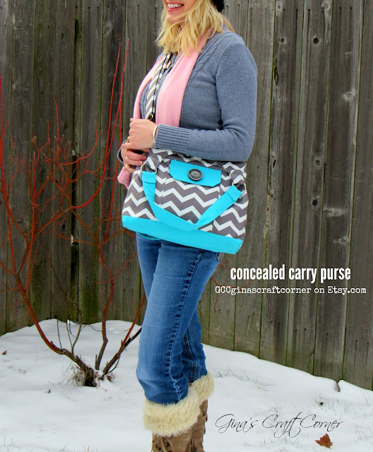 Design your own concealed carry purse at GCC, ginascraftcorner.com