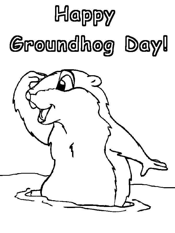 Printable Groundhog Coloring Pages Printable Groundhog Coloring Pages