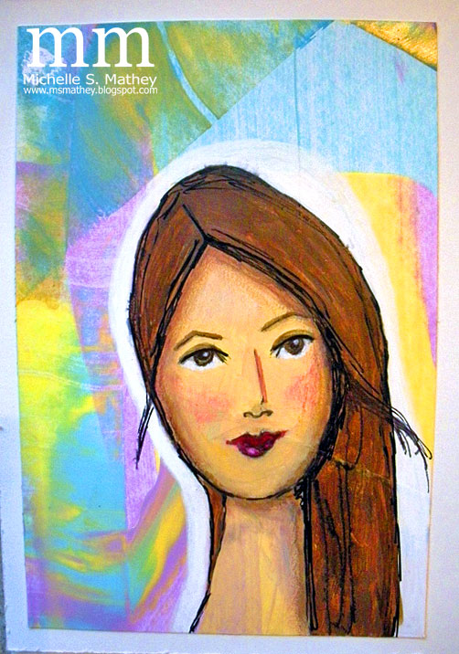 Pigment of My Imagination 29 Faces (Day 10) Acrylic Paint Girl