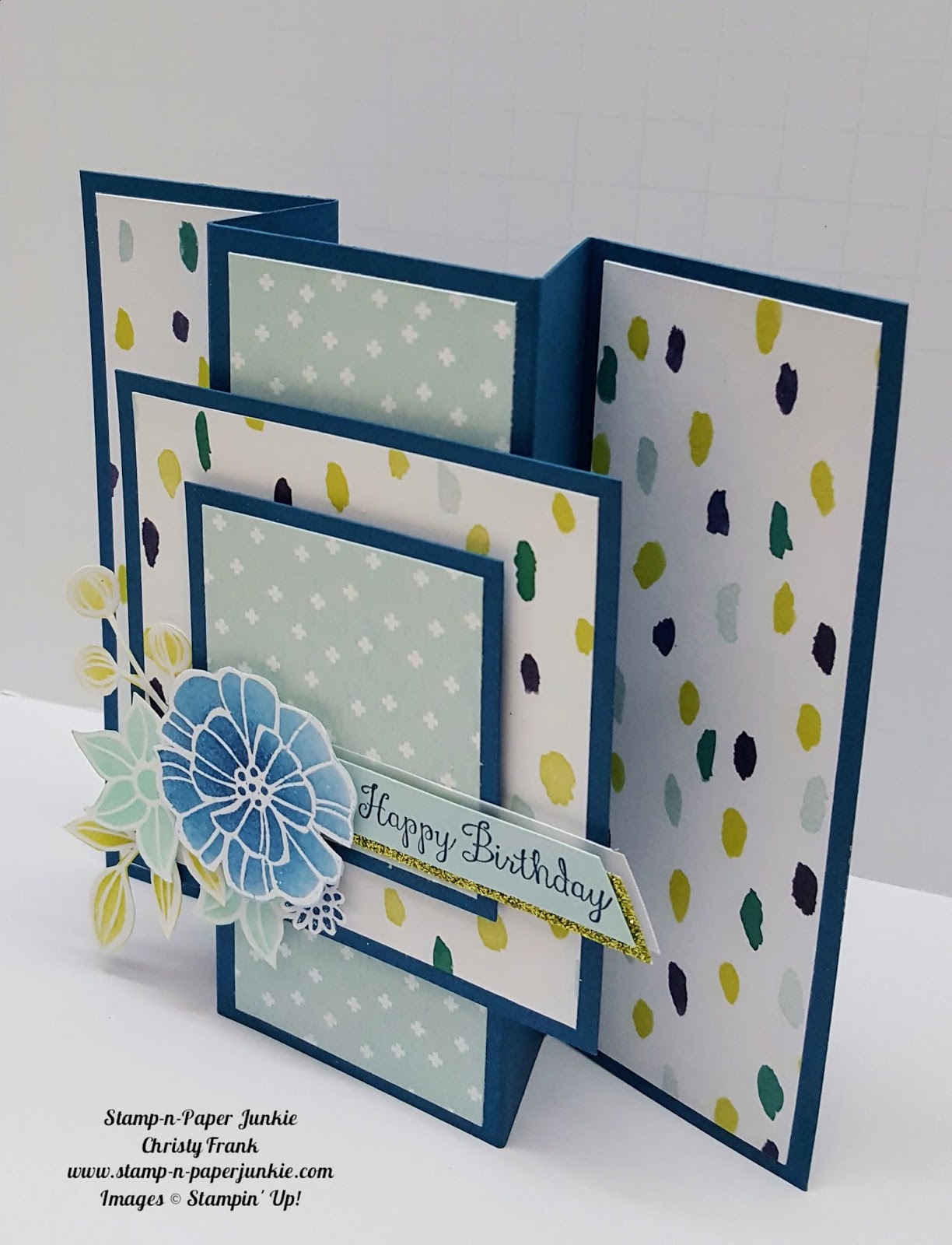 Falling Flowers Stand Alone Card StampnPaper Junkie