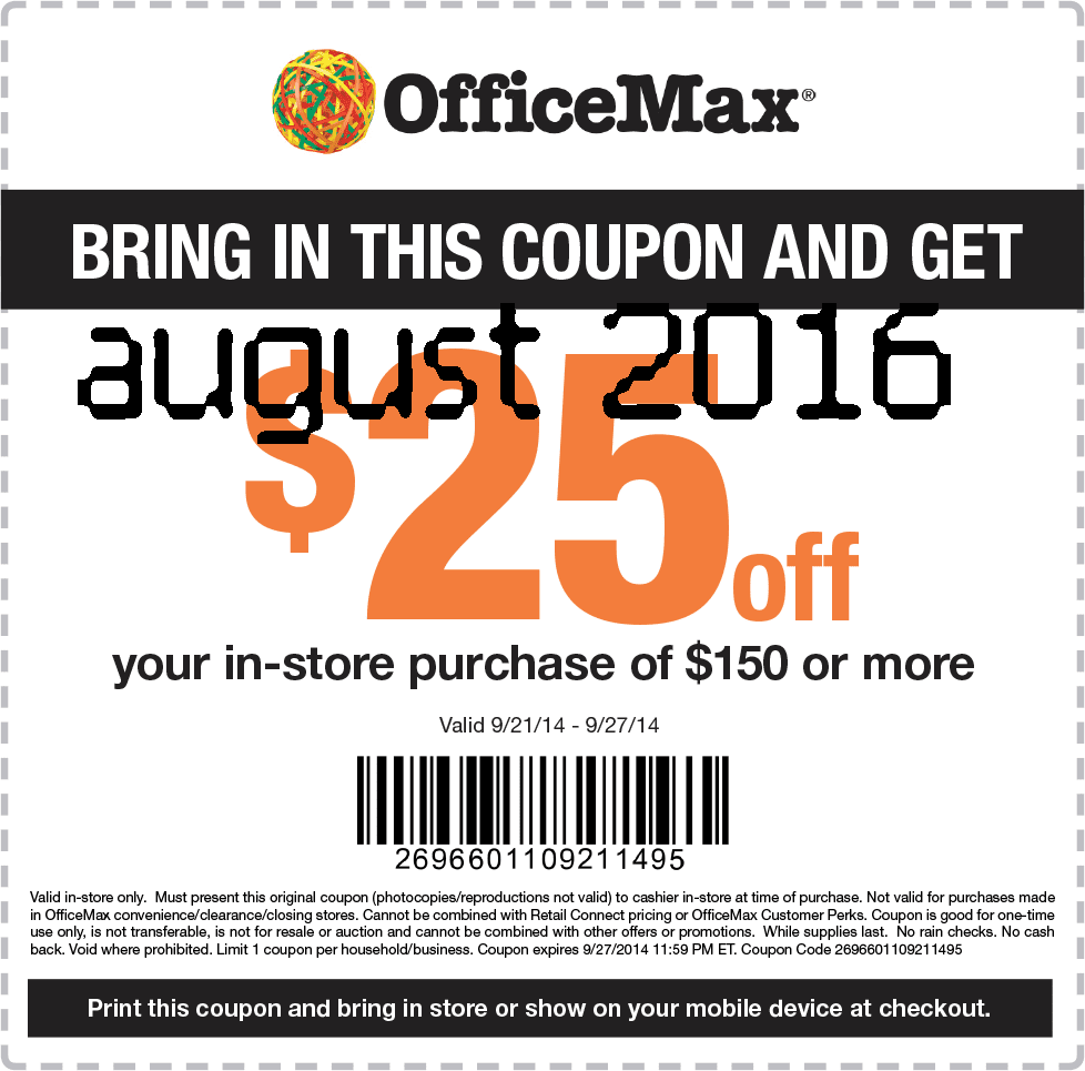 Office max coupons 2018 october