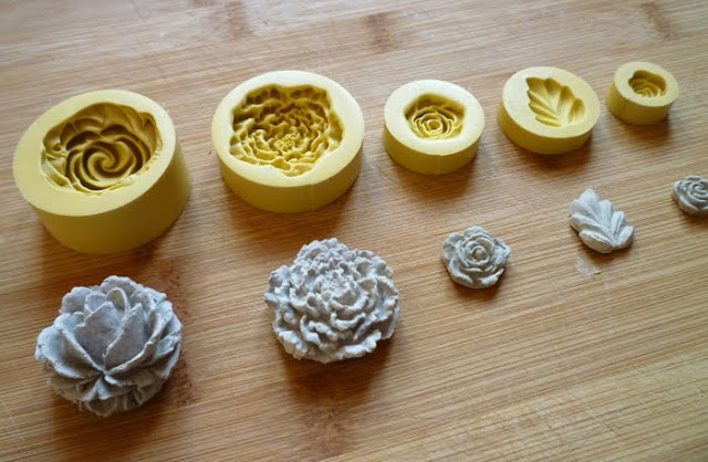 flower molds for making recycled paper jewelry