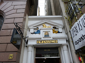 Entrance to Twinings tea house, Strand, London