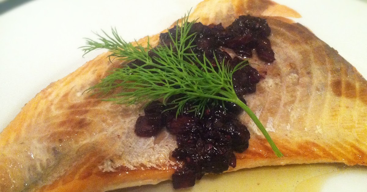 marisa: Pan Seared Salmon with Blueberry Sauce