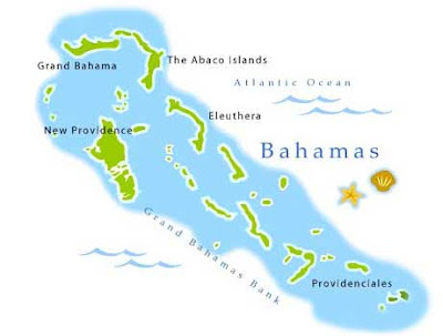 Carte de l'archipel des Bahamas 