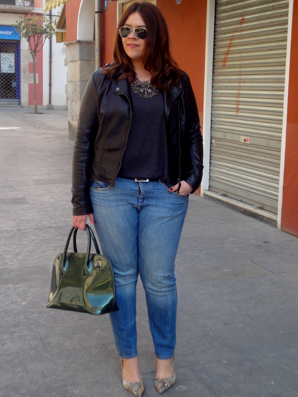 outfit blue jeans mujer