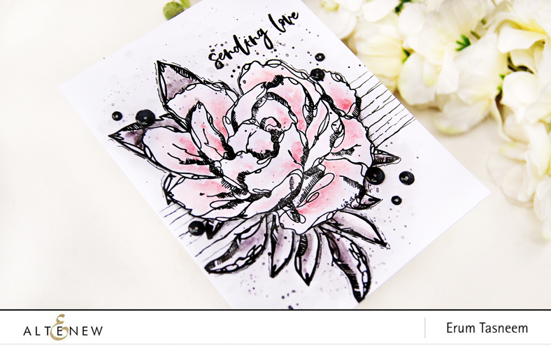 Altenew Inked Flora Stamp Set | Erum Tasneem | @pr0digy0