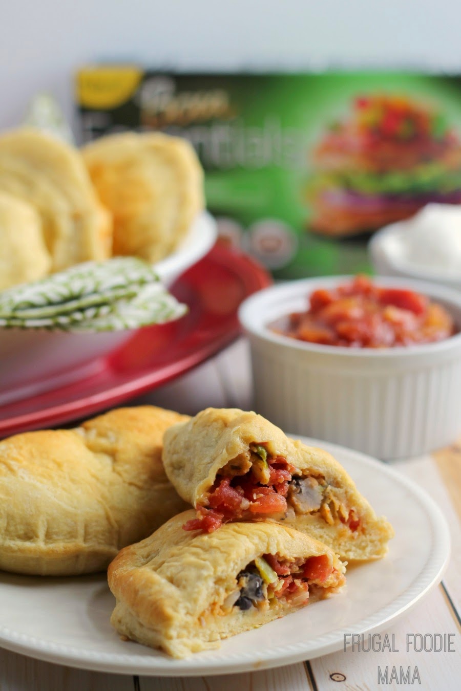 These Easy Chile Relleno Empanadas are filled with chiles, black beans, brown rice, cheese, & diced tomatoes and take just 4 ingredients & 30 minutes to make.