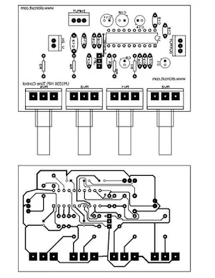 PCB Layout Tone Control lm1036 stereo