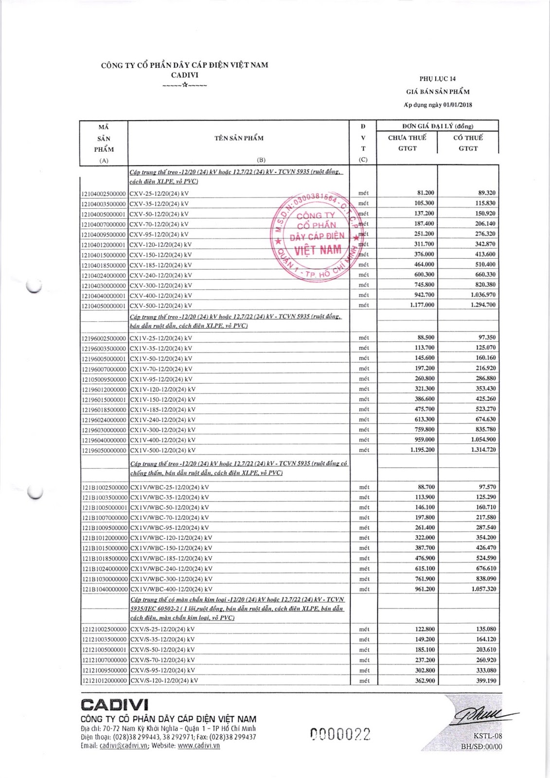 Tải bảng giá catalogue cáp điện Cadivi mới nhất tại Đại lý cấp 1 Tải bảng giá catalogue cáp điện Cadivi mới nhất tại Đại lý cấp 1