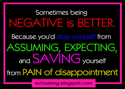 Sometimes being negative is better