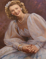 Carole Landis 1947 Autographed Painting