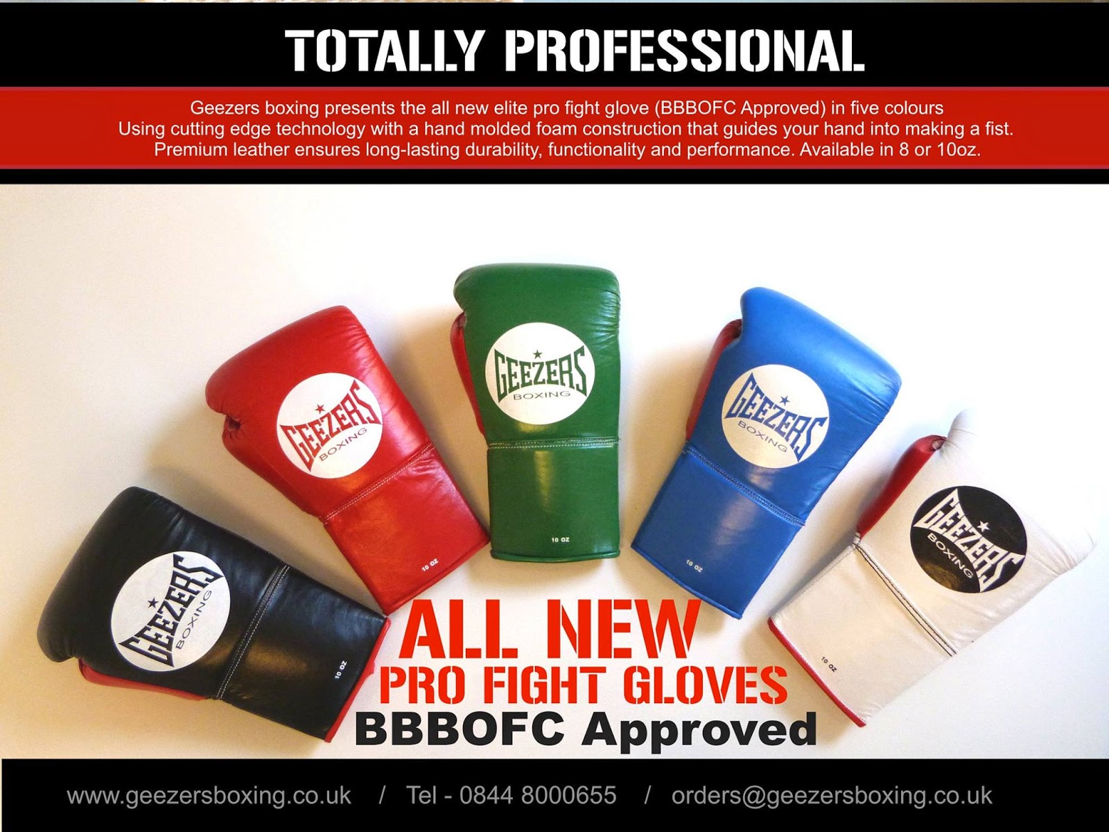 Geezers Boxing Geezers Pro Fight Boxing Gloves....