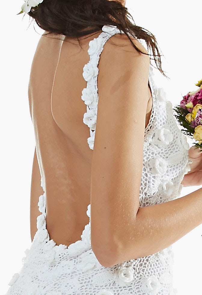 Vestido de noiva de crochê maravilhoso - Receita, gráfico e fotos