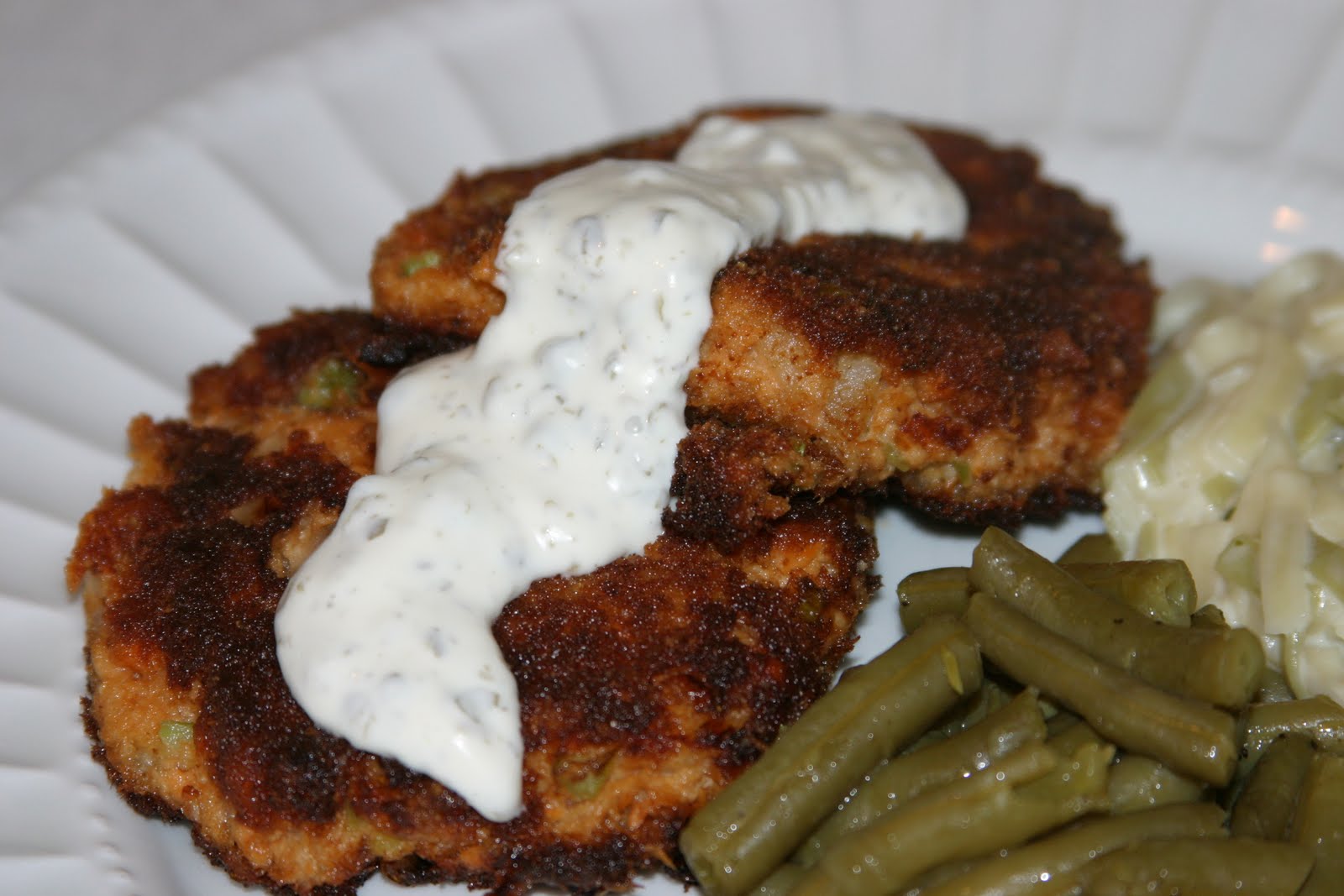 The Joy's of Kitchen Creations Easy Salmon Cakes with Tartar Sauce