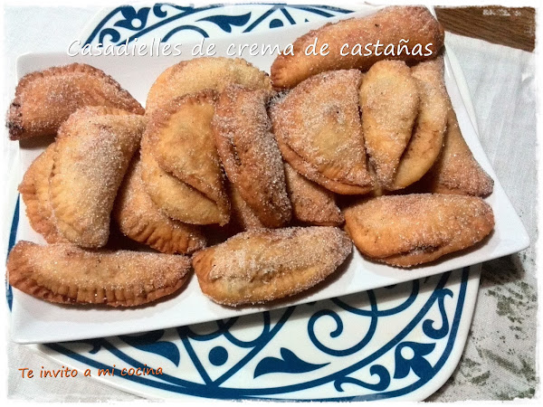 Casadielles de crema de castañas