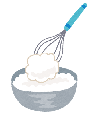 泡立てられた生クリームのイラスト