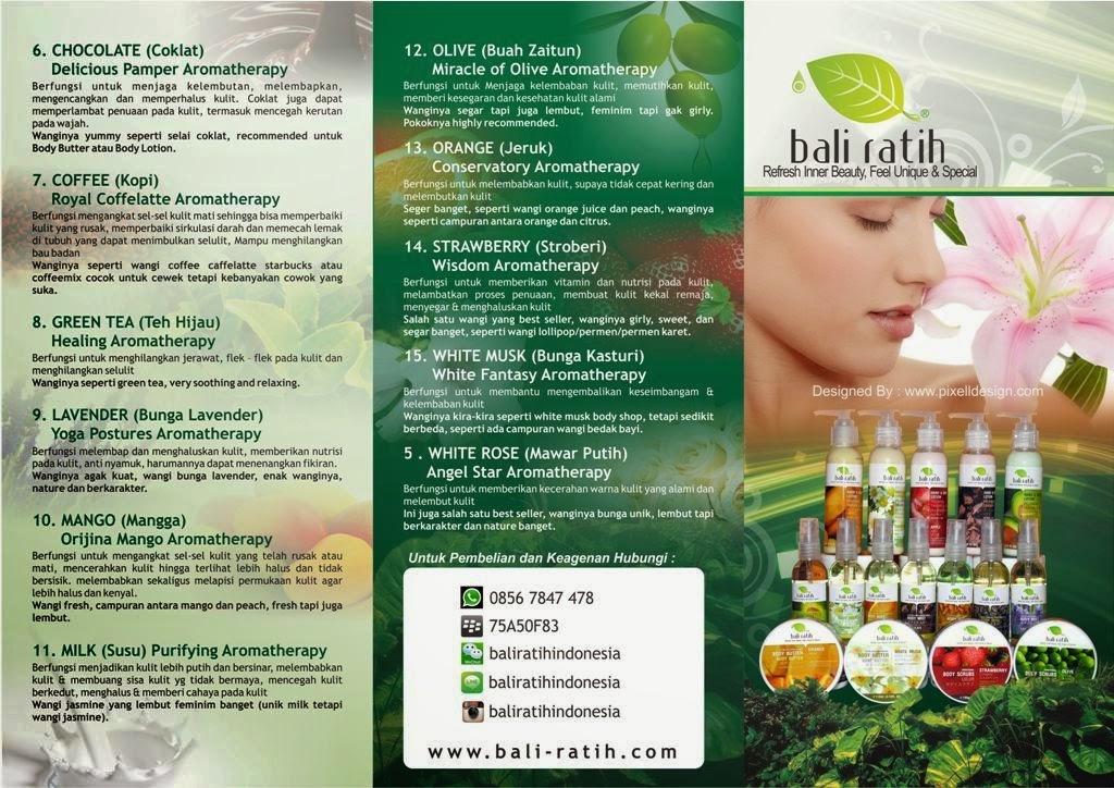 Contoh Brosur Kosmetik Pomegranate Pie