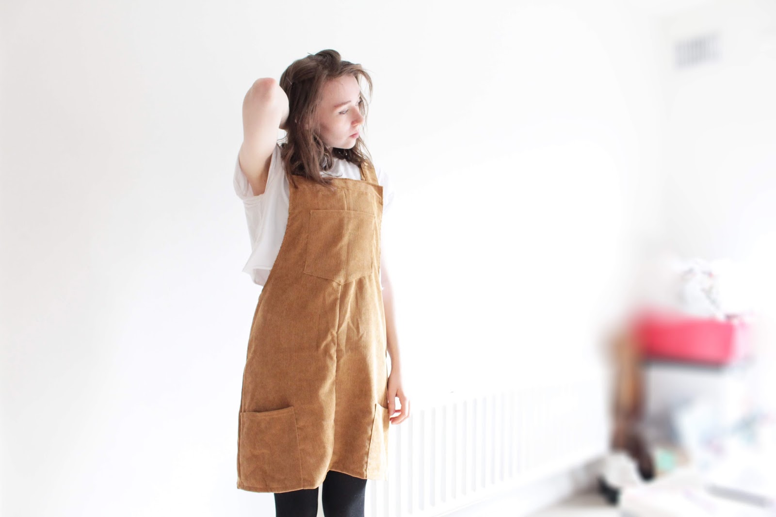 oversized pinafore dress