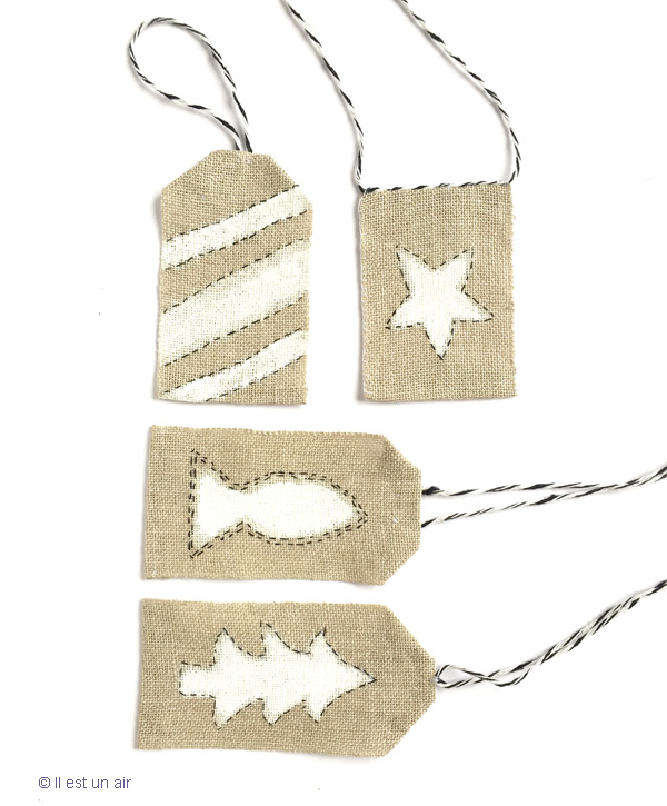 Etiquettes peintes et brodées Etiquettes peintes et brodées