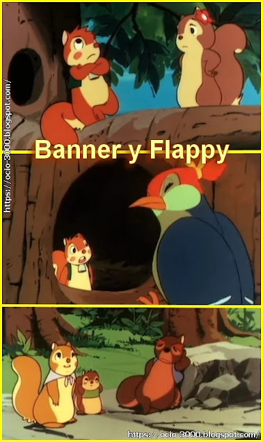 Dibujos animados de los 70. Caricaturas. Banner y Flappy.