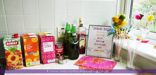 Fruity Cocktail Bar for a Hen Party/Bachelorette at The Purple Pumpkin Blog