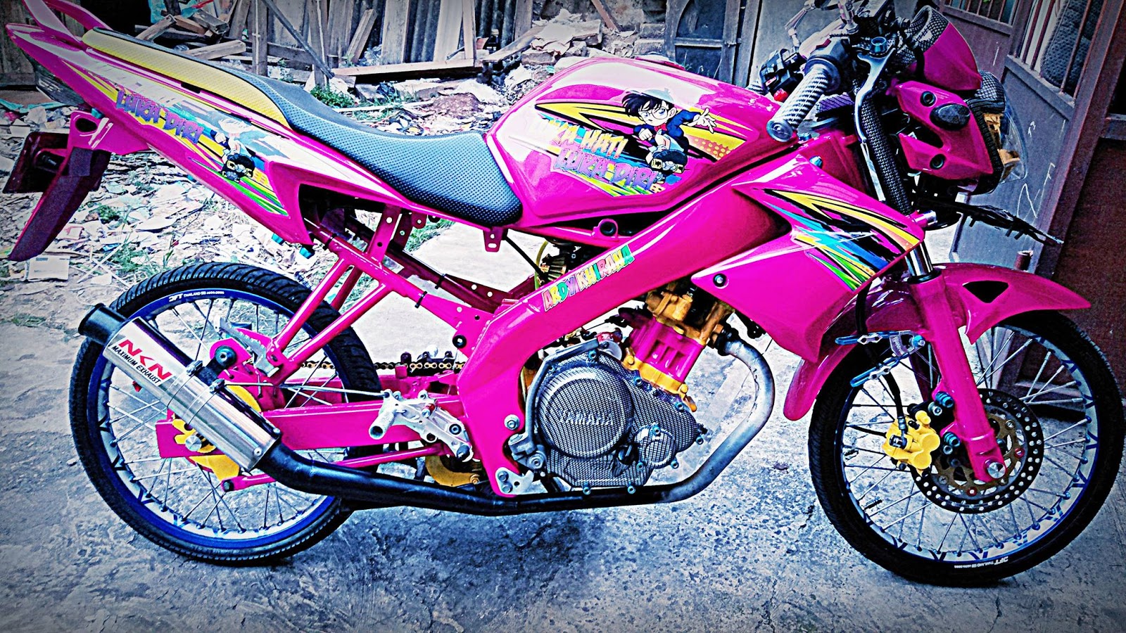 Modif Motor Astrea Warna Pink - Radea